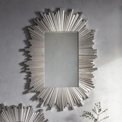 Olivia's Gallery Interiors Rectangle Herzfeld Mirror / Silver / Rectangle