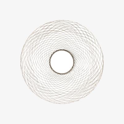 Olivia's Olivia's Delilah Metal Mesh Effect Round Mirror in Silver