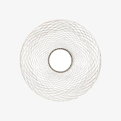 Olivia's Olivia's Delilah Metal Mesh Effect Round Mirror in Silver