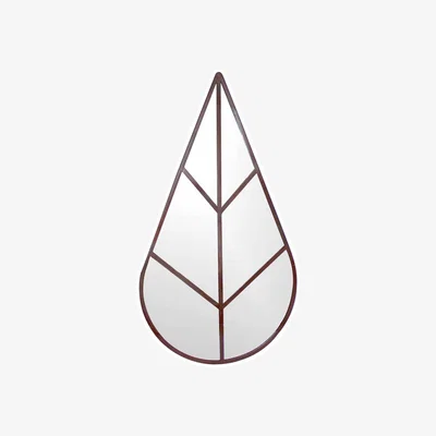 Olivia's Ivyline Leaf Outdoor Mirror Natural Rust