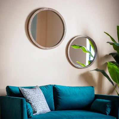 Olivia's Gallery Interiors Apollo Mirror Round Natural / Large