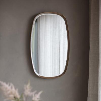 Olivia's Gallery Interiors Keaton Oval Walnut Mirror | Outlet