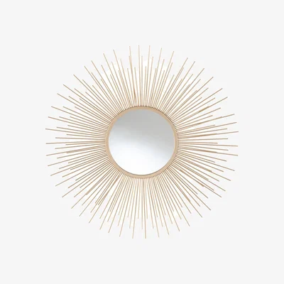 Olivia's Olivia's Kim Starburst Round Mirror in Gold