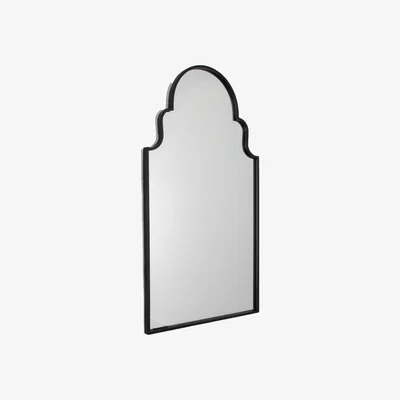 Olivia's Native Home Roman Window Pane Mirror Black