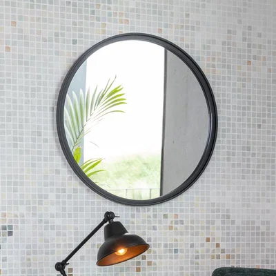 Olivia's Olivia's Nordic Living Collection - Mo Round Mirror in Black