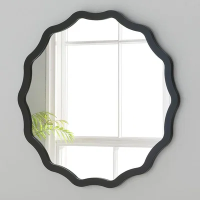Olivia's Olivia's Rowan Round Wall Mirror in Black / 120 x 120
