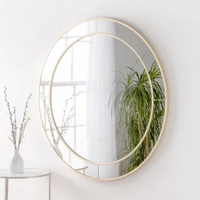 Olivia's Olivia's Elena Round Mirror in Gold - 80x80cm
