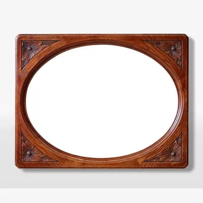 Downtown Wood Bros Old Charm Oval Wall Mirror Oc2990 - Classic - Brown