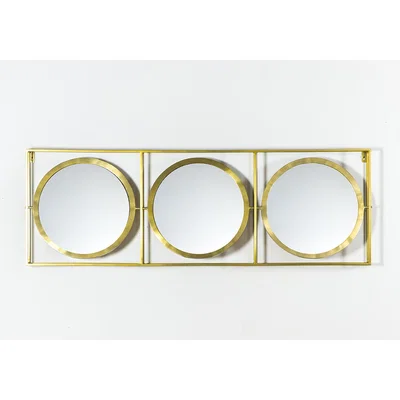 Perch and Parrow Kingsley Brass Trio of Framed Mirrors