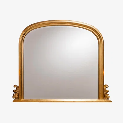 Perch and Parrow Antique Mirror in Gold