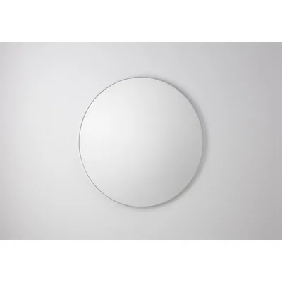 Perch and Parrow Jameson Round Wall Mirror in Silver