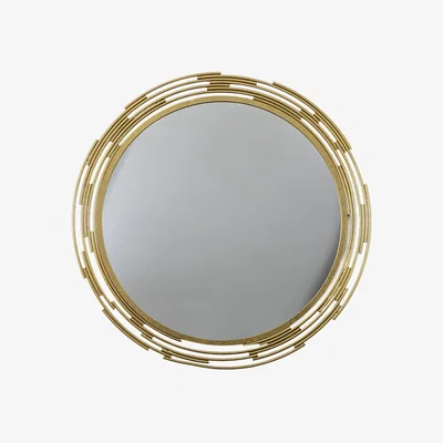 Perch and Parrow Vault Mirror in Gold