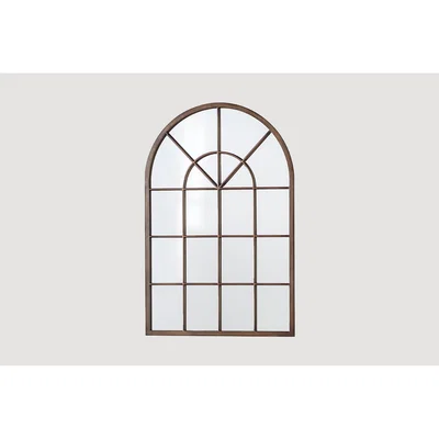 Perch and Parrow Troy Arch Mirror in Bronze