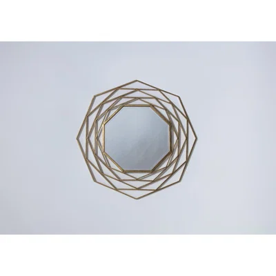 Perch and Parrow Aubrey Wall Mirror in Gold