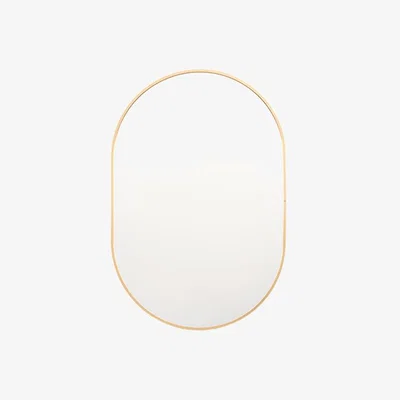 Perch and Parrow Dapper Mirror in Gold - Small