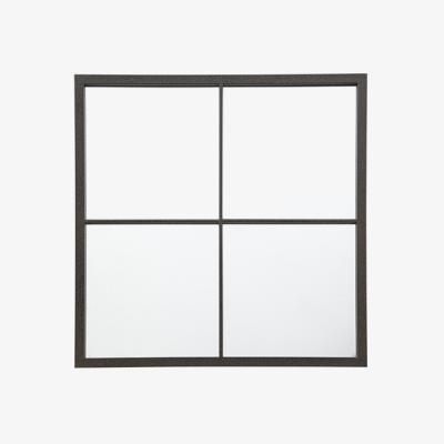 Perch and Parrow Mullion Mirror in Black - Medium