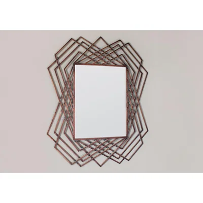 Perch and Parrow Magnus Mirror with Copper Finish