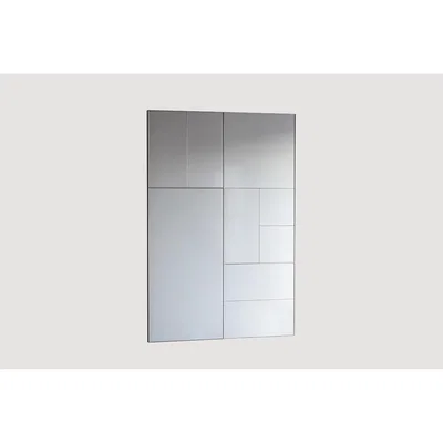 Perch and Parrow Norman Panelled Wall Mirror in Silver