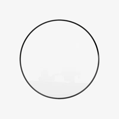 Perch and Parrow Glimpse Round Mirror in Black