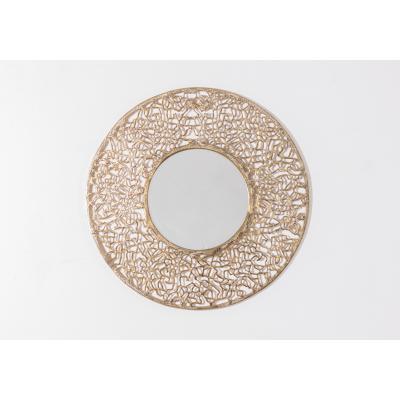 Perch and Parrow Regal Round Mirror in Gold, Large