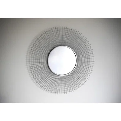 Perch and Parrow Samson Mirror in Silver