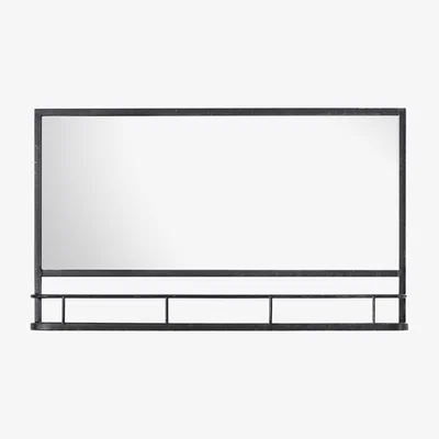 Perch and Parrow Rayden Grey Overmantel Mirror