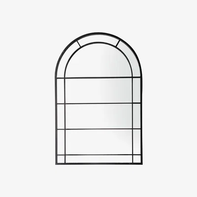 Perch and Parrow Dormer Outdoor Mirror in Black