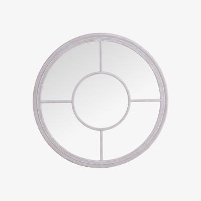 Pagazzi Round Grey Window Mirror 100x100cm