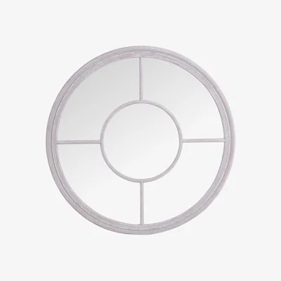 Pagazzi Round Grey Window Mirror 100x100cm