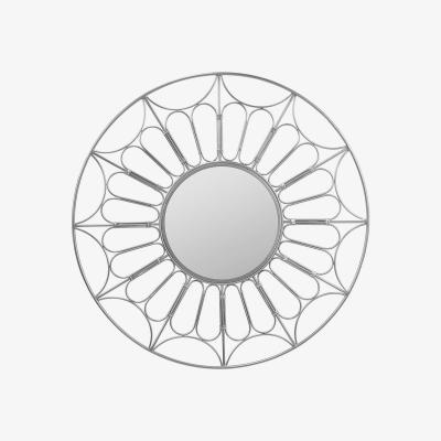 Pagazzi Silver Frame Round Wall Mirror