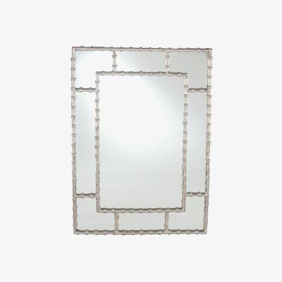 Pagazzi Bamboo Panelled Silver Wall Mirror