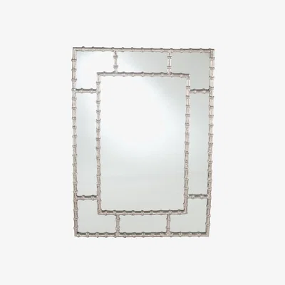 Pagazzi Bamboo Panelled Silver Wall Mirror