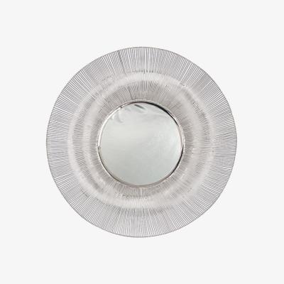 Pagazzi Round Wire Silver Wall Mirror