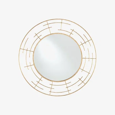 Pagazzi Round Gold Frame  Metal Wall Mirror