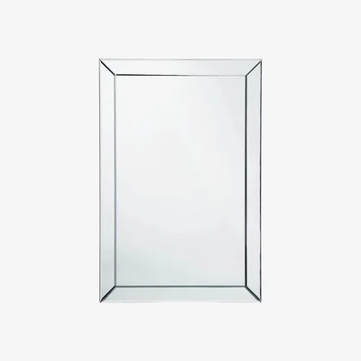 The Range Premier Housewares Rectangular Bevelled Edge Mirror - Brown