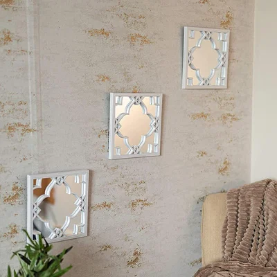 The Range 3 Piece Wall Mirror Set  - White
