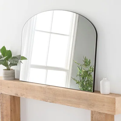 The Range Plain Mantle Mirror - Black