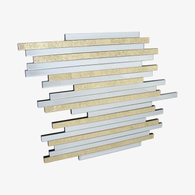 The Range Asymmetric Gold Foiled Mirror - Gold
