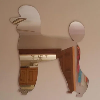 The Range Pet Trim Poodle Silver Acrylic Mirror - Silver