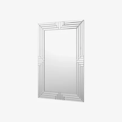 The Range Bevelled Four Step Glass Mirror - Silver