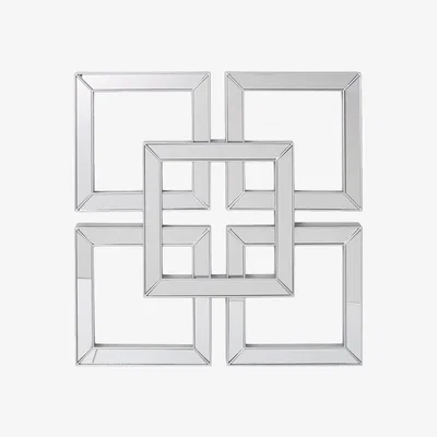 The Range Art Deco Mirrored Wall Art - Silver