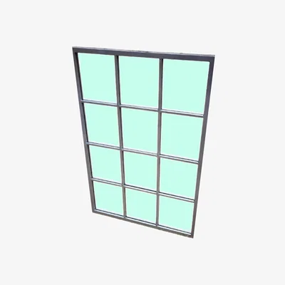 The Range Window Style Durable Metal Frame Mounted Wall Mirror Silver - Silver