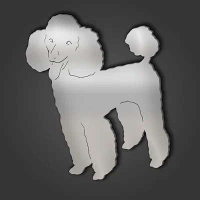 The Range Poodle Style 2 Silver Acrylic Mirror - Silver