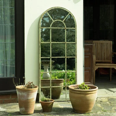 The Range MirrorOutlet Dorset Green Country Arch Large Garden Mirror - Green