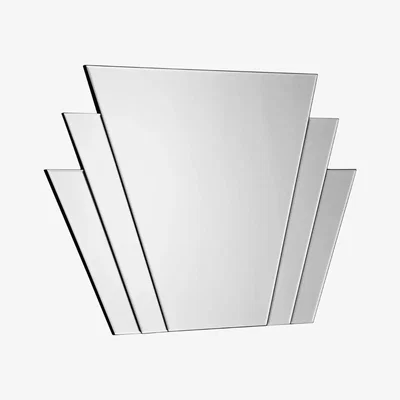 The Range Premier Housewares Art Deco Fan Mirror - Silver