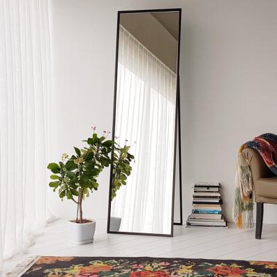 The Range Metal Framed Combi Free Standing Wall Mirror - Black