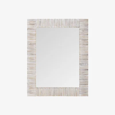 The Range Seaton Washed White Wood Mirror