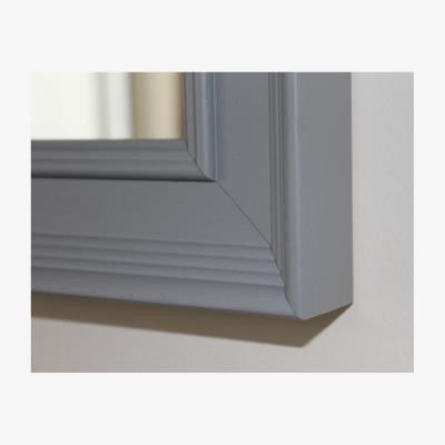 The Range Torbett Wood Framed Wall Mounted Accent Mirror in Pale Grey - Grey / 61cm