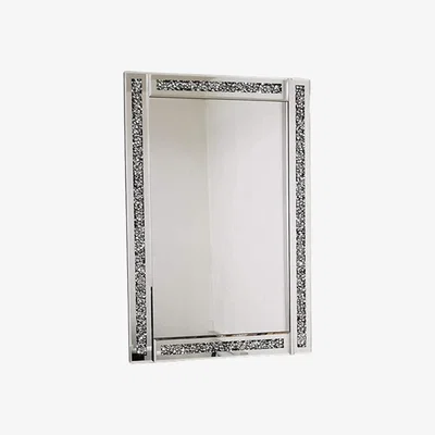 The Range Crushed Jewel Wall Mirror Loose Diamante - Silver