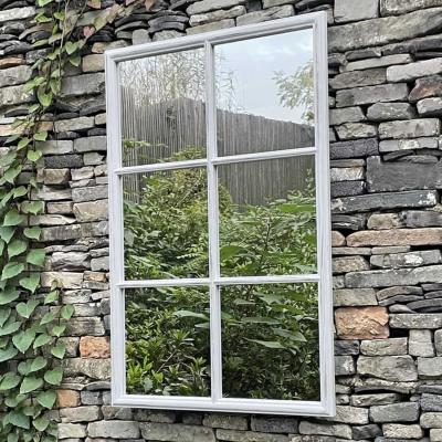 The Range Rectangular Window Garden Mirror - White